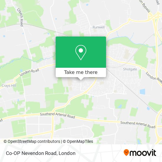 Co-OP Nevendon Road map