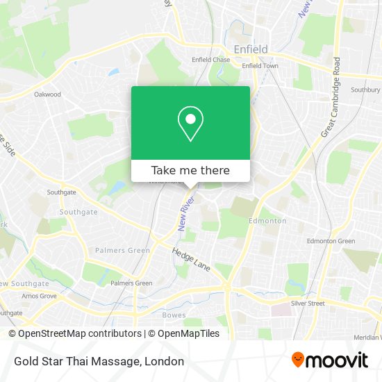 Gold Star Thai Massage map