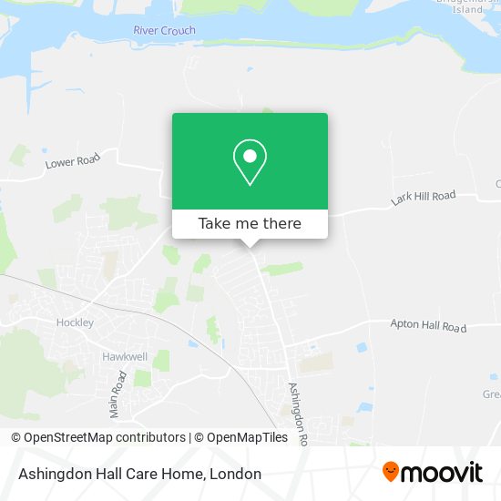 Ashingdon Hall Care Home map