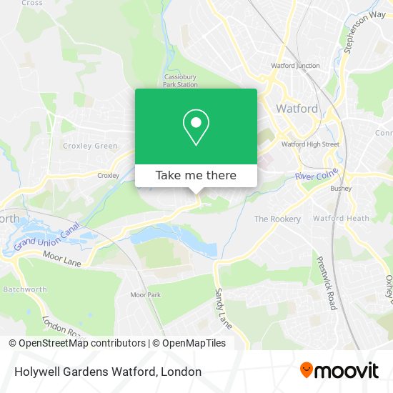 Holywell Gardens Watford map