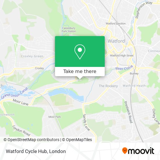 Watford Cycle Hub map