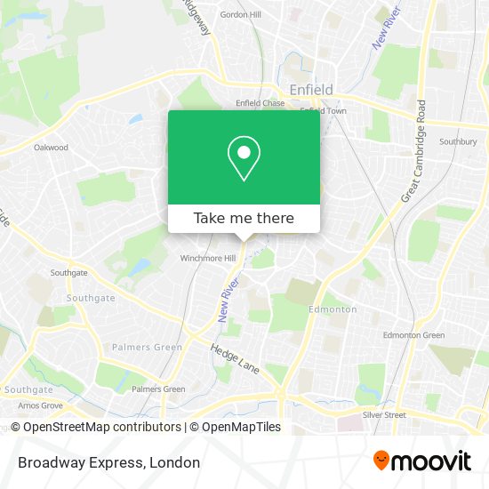 Broadway Express map