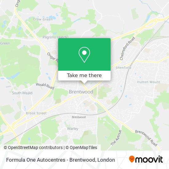 Formula One Autocentres - Brentwood map