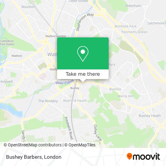 Bushey Barbers map
