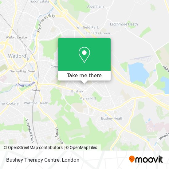 Bushey Therapy Centre map