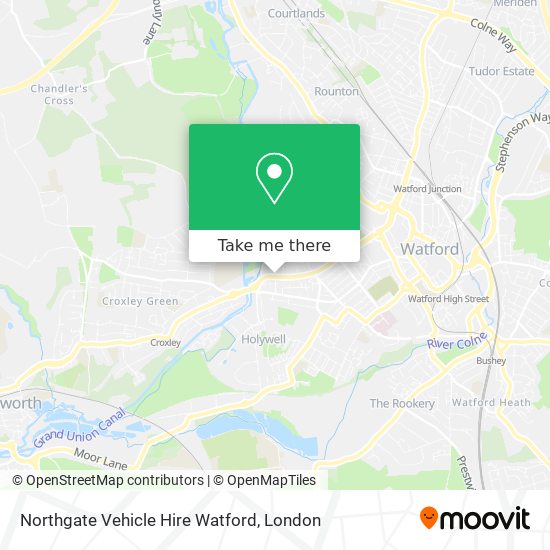 Northgate Vehicle Hire Watford map