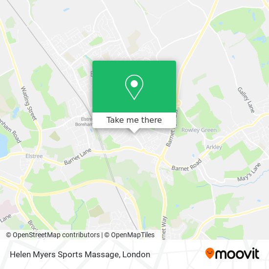 Helen Myers Sports Massage map