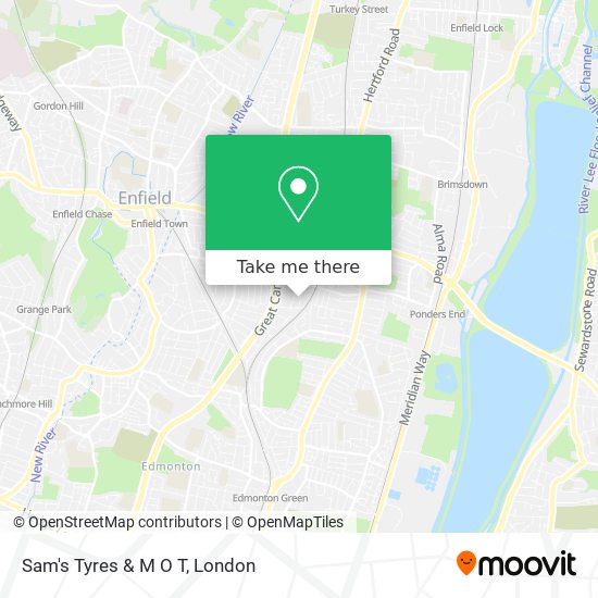 Sam's Tyres & M O T map
