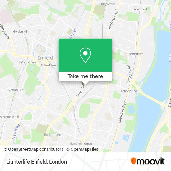 Lighterlife Enfield map