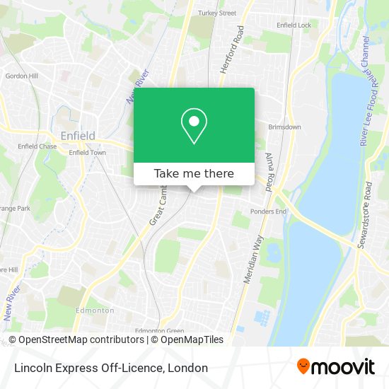 Lincoln Express Off-Licence map