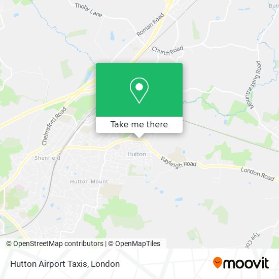 Hutton Airport Taxis map