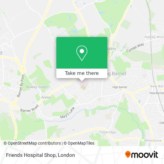 Friends Hospital Shop map