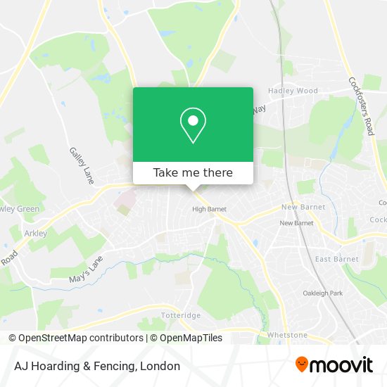 AJ Hoarding & Fencing map