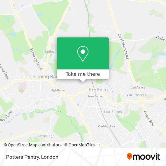 Potters Pantry map