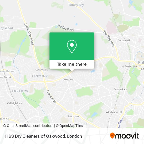H&S Dry Cleaners of Oakwood map