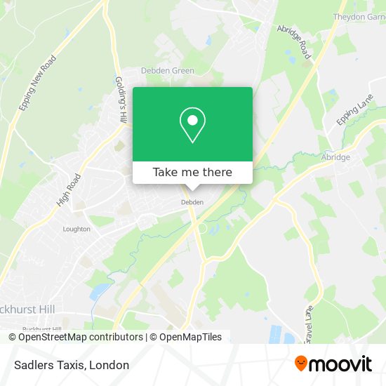 Sadlers Taxis map