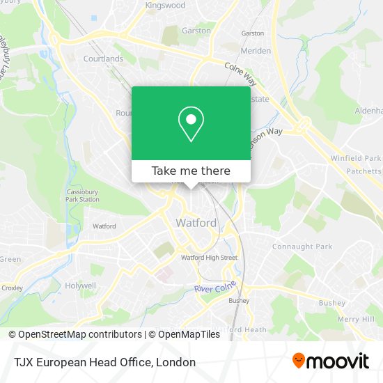 TJX European Head Office map