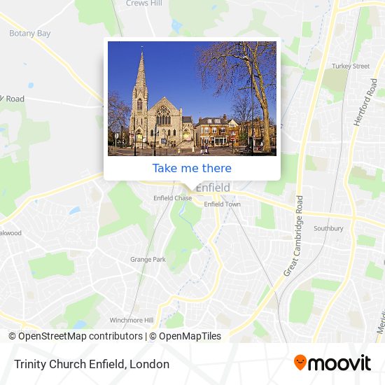 How to get to Trinity Church Enfield by Bus Train or Tube