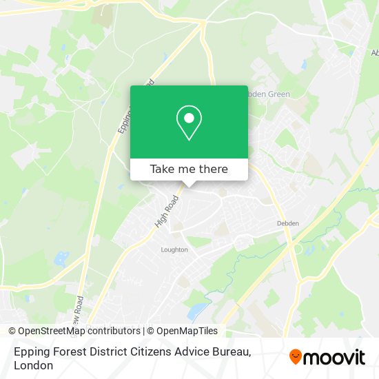 Epping Forest District Citizens Advice Bureau map