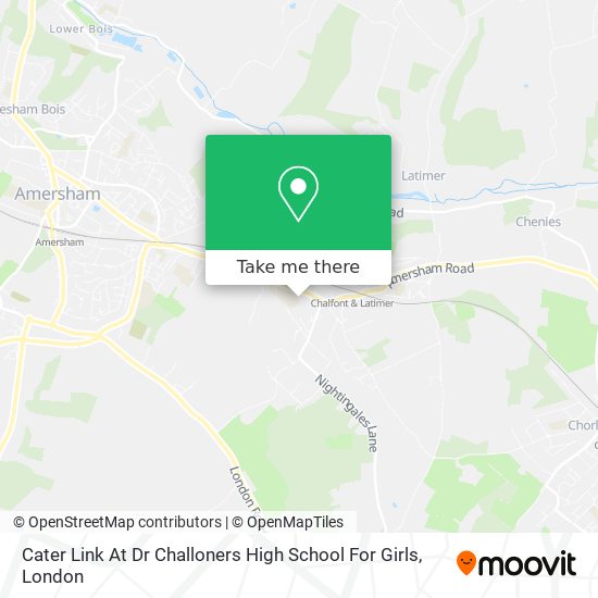 Cater Link At Dr Challoners High School For Girls map