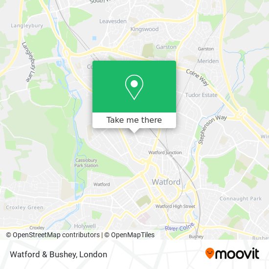Watford & Bushey map