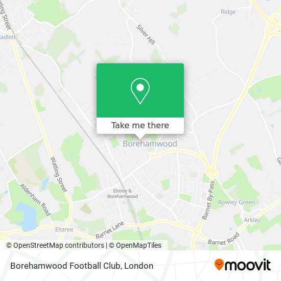 Borehamwood Football Club map