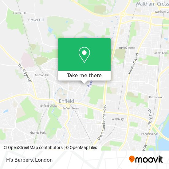 H's Barbers map