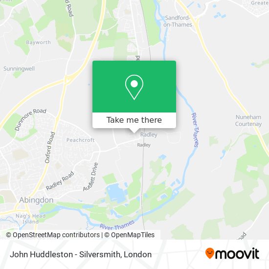 John Huddleston - Silversmith map