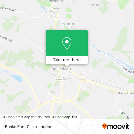 Bucks Foot Clinic map