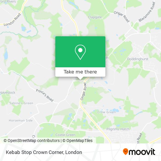 Kebab Stop Crown Corner map