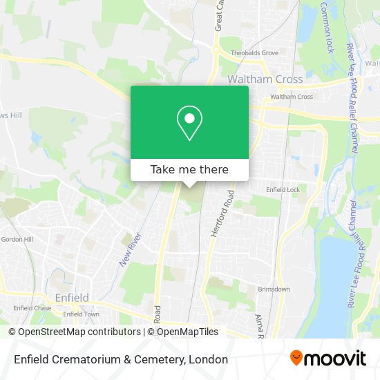 Enfield Crematorium & Cemetery map