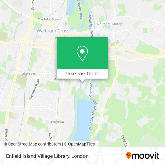 Enfield Island Village Library map