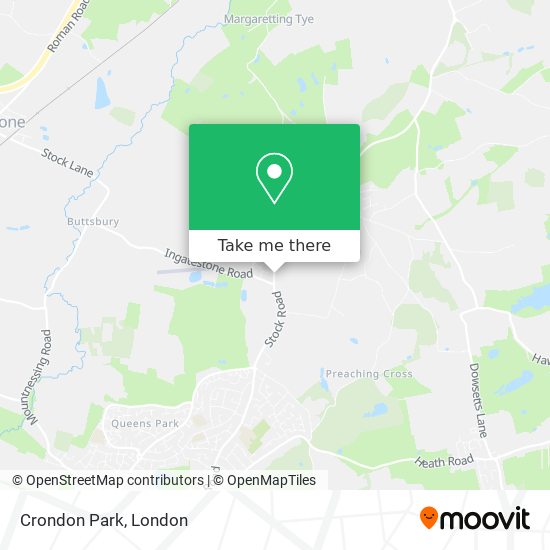 Crondon Park map
