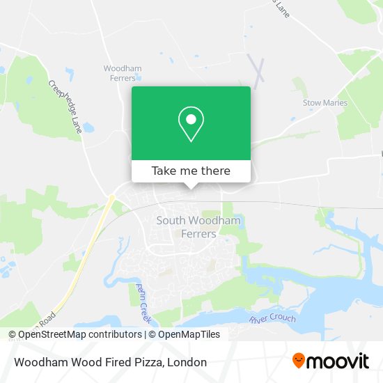 Woodham Wood Fired Pizza map