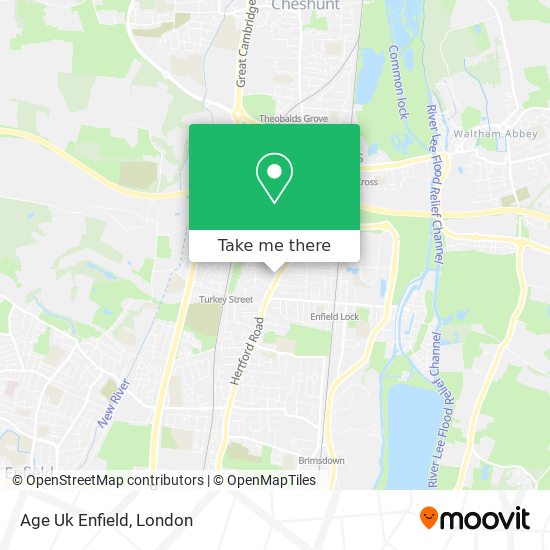 Age Uk Enfield map