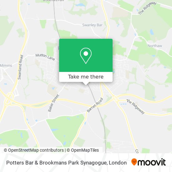 Potters Bar & Brookmans Park Synagogue map