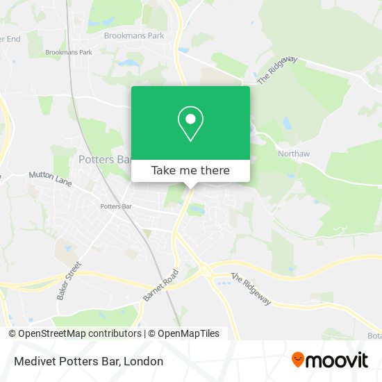 Medivet Potters Bar map