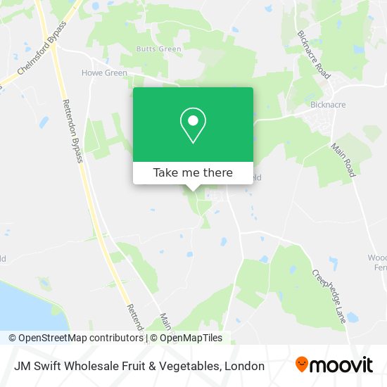 JM Swift Wholesale Fruit & Vegetables map