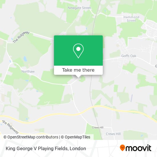 King George V Playing Fields map