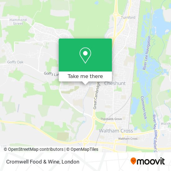 Cromwell Food & Wine map