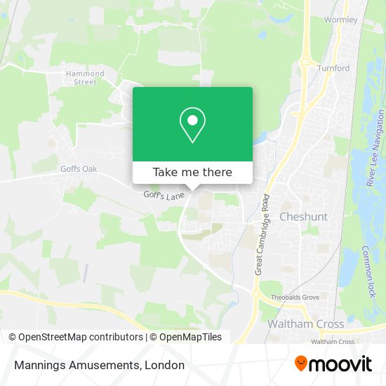 Mannings Amusements map