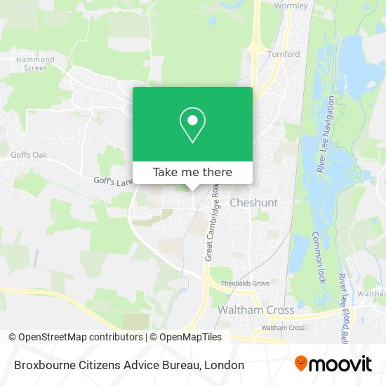 Broxbourne Citizens Advice Bureau map