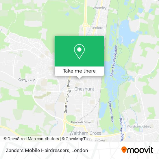 Zanders Mobile Hairdressers map