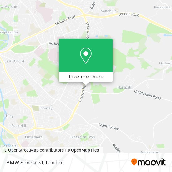 BMW Specialist map