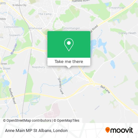 Anne Main MP St Albans map