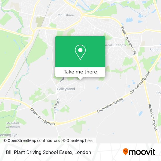 Bill Plant Driving School Essex map