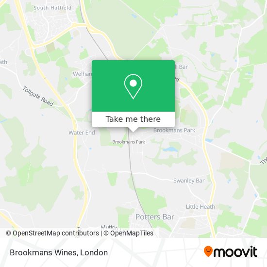 Brookmans Wines map