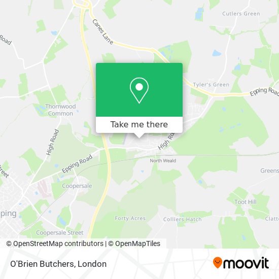O'Brien Butchers map