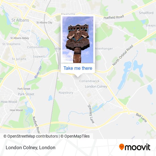 London Colney map