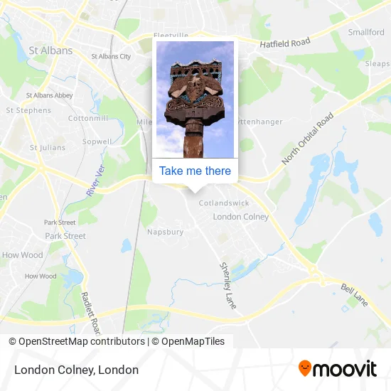 London Colney map